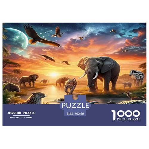 Elefanten Puzzle 1000 Teile Schwer Puzzle Spielzeug Lernspiel Impossible Herausforderungsspielzeug Für Erwachsene Und Kinder in Bewährter 70x50cm/1000pcs Elefanten Puzzle 1000 Teile Schwer Puzzle Spielzeug Lernspiel Impossible Herausforderungsspielzeug Für Erwachsene Und Kinder in Bewährter 70x50cm/1000pcs von UNRXJZLVM