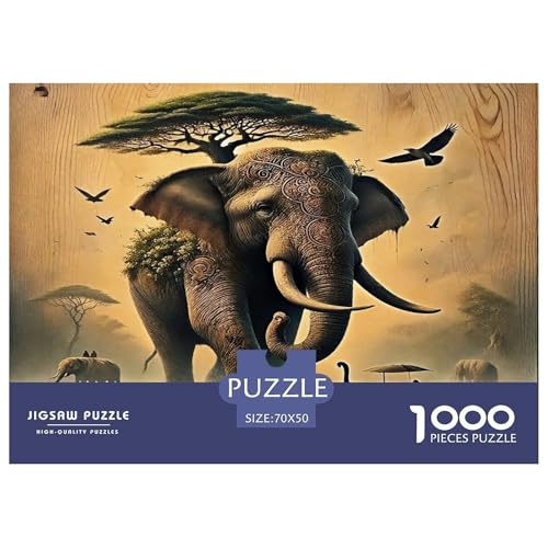Elefanten Puzzles 1000 Teile Schwer Puzzle Spielzeug Pädagogisches Spiel Impossible Herausforderungsspielzeug Für Erwachsene Und Kinder in Bewährter 70x50cm/1000pcs Elefanten Puzzles 1000 Teile Schwer Puzzle Spielzeug Pädagogisches Spiel Impossible Herausforderungsspielzeug Für Erwachsene Und Kinder in Bewährter 70x50cm/1000pcs von UNRXJZLVM