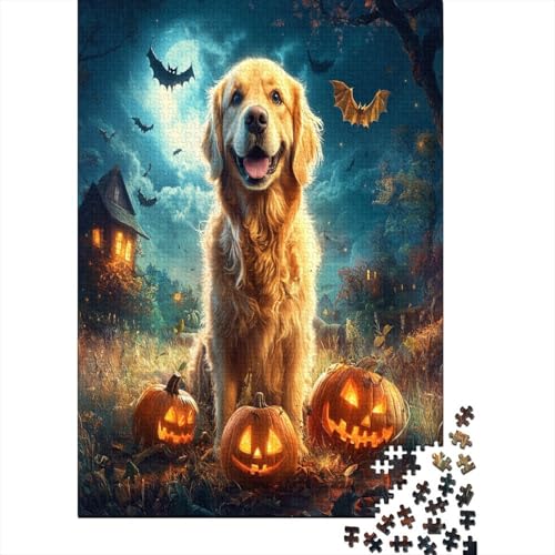 Golden Retriever Puzzle 1000 Teile,Puzzlespiel Für Erwachsene,Impossible Puzzle,Puzzle Geschicklichkeitsspiel Für Die Ganze Familie, Geschenke Für Männer/Frauen Erwachsenen Puzzel 1000pcs (75x50cm) von UNRXJZLVM