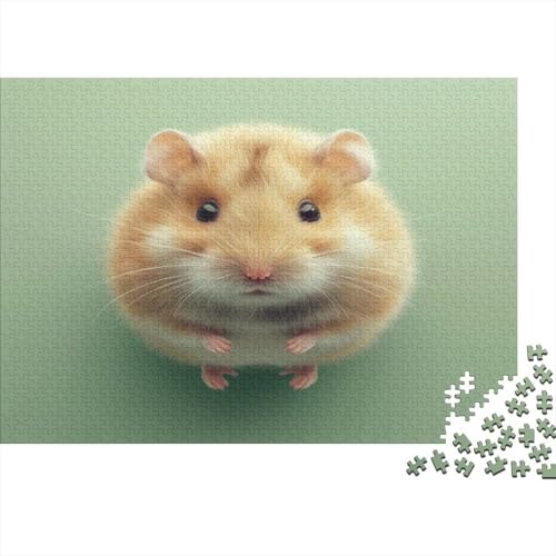 Hamster 1000 Stück Puzzles Für Erwachsene Teenager Stress Abbauen Familien-Puzzlespiel Mit Poster in Voller 1000-teiliges Puzzle Lernspiel Spielzeug Geschenk 1000pcs (75x50cm) von UNRXJZLVM