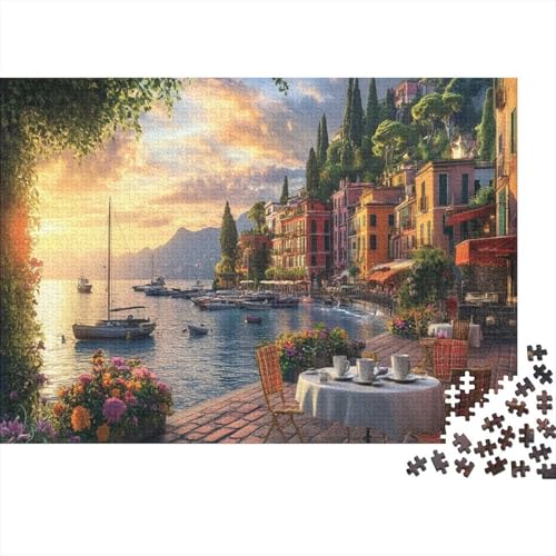 Harbour Puzzles 1000 Teile Schwer Puzzle Spielzeug Pädagogisches Spiel Impossible Cafe Herausforderung Spielzeug Für Erwachsene Und Kinder Ab 14 Jahren 1000pcs (75x50cm) von UNRXJZLVM