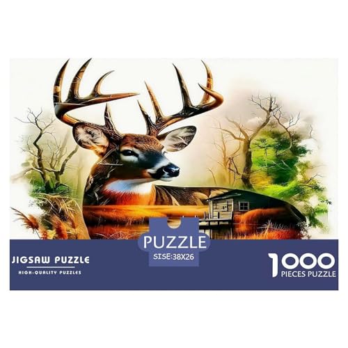 Hirsch Puzzles 1000 Teile Schwer Puzzle Spielzeug Pädagogisches Spiel Impossible Herausforderung Spielzeug Für Erwachsene Und Kinder Ab 14 Jahren 38x26cm/1000pcs Hirsch Puzzles 1000 Teile Schwer Puzzle Spielzeug Pädagogisches Spiel Impossible Herausforderung Spielzeug Für Erwachsene Und Kinder Ab 14 Jahren 38x26cm/1000pcs von UNRXJZLVM