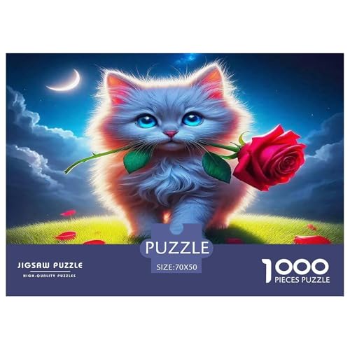 Katze Puzzle 1000 Teile Schwer Puzzle Spielzeug Pädagogisches Spiel Impossible Herausforderungsspielzeug Für Erwachsene Kinder 70x50cm/1000pcs Katze Puzzle 1000 Teile Schwer Puzzle Spielzeug Pädagogisches Spiel Impossible Herausforderungsspielzeug Für Erwachsene Kinder 70x50cm/1000pcs von UNRXJZLVM