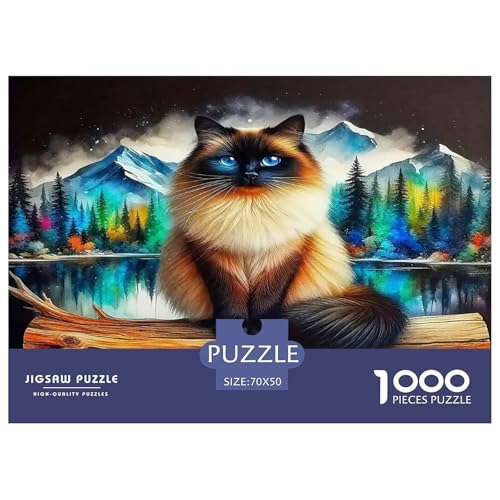 Katze Puzzles 1000 Teile Schwer Puzzle Spielzeug Lernspiel Impossible Herausforderungsspielzeug Für Erwachsene Und Kinder in Bewährter 70x50cm/1000pcs Katze Puzzles 1000 Teile Schwer Puzzle Spielzeug Lernspiel Impossible Herausforderungsspielzeug Für Erwachsene Und Kinder in Bewährter 70x50cm/1000pcs von UNRXJZLVM