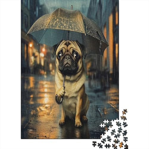 Mops Holzpuzzle Erwachsene, 1000 Teile Großes Holzpuzzle Für Erwachsene Und Kinder, Anzug Klassisches Puzzle Für Kinder Ab 12 Jahren Und Erwachsene 1000pcs (75x50cm) von UNRXJZLVM