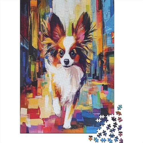 Papillonhund 1000 Teile Puzzle, Puzzles Für Erwachsene, 1000 Teile Puzzlespiel Für Jugendliche & Erwachsene Puzzlespiel Puzzel 1000pcs (75x50cm) von UNRXJZLVM