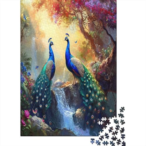 Pfau 1000 Stück Puzzle Für Erwachsene 1000 Stück Puzzle Für Erwachsene-Crazy Puzzle Große Puzzles Kinder Lernspiel Spielzeug Geschenk Für Die WanddekoRatteion Puzzel 1000pcs (75x50cm von UNRXJZLVM