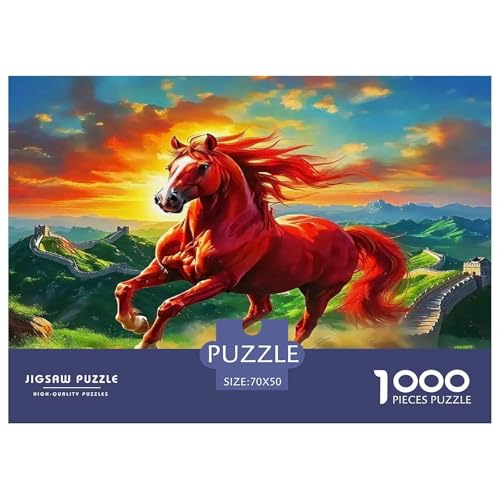 Pferd Puzzles 1000 Teile Schwer Puzzle Spielzeug Pädagogisches Spiel Impossible Herausforderungsspielzeug Für Erwachsene Kinder 70x50cm/1000pcs Pferd Puzzles 1000 Teile Schwer Puzzle Spielzeug Pädagogisches Spiel Impossible Herausforderungsspielzeug Für Erwachsene Kinder 70x50cm/1000pcs von UNRXJZLVM