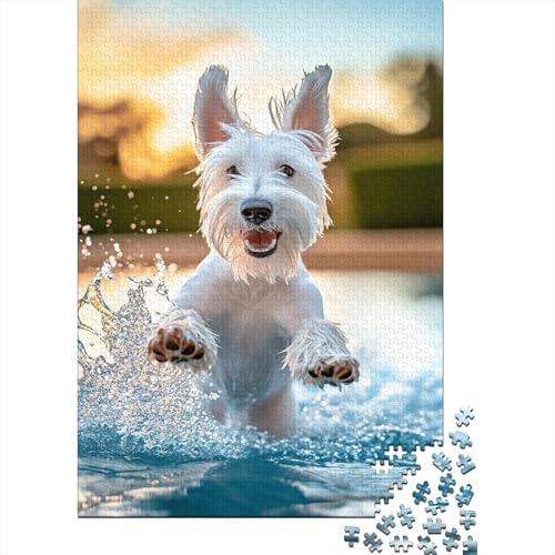 Schnauzer Puzzle 1000 Teile Erwachsener Kniffel Spaß Für Die Ganze Familie - Abwechslungsreiche 1000 Puzzleteilige Motive Puzzle Erwachsene, Puzzel 1000pcs (75x50cm) von UNRXJZLVM