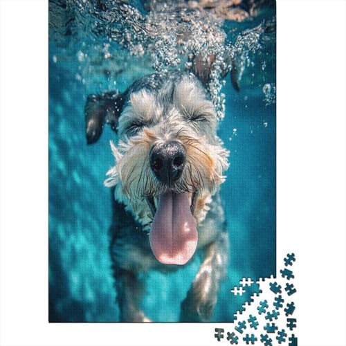 Schnauzer Puzzle 1000 Teile Puzzle Erwachsene Schwieriges Schwer Puzzle Für Erwachsene Und Kinder Ab 14 Jahren Puzzel 1000pcs (75x50cm) von UNRXJZLVM