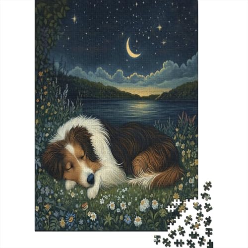 Shetland Sheepdog Holzpuzzle Erwachsene, 1000 Teile Großes Holzpuzzle Für Erwachsene Und Kinder, Anzug Klassisches Puzzle Für Kinder Ab 12 Jahren Und Erwachsene 1000pcs (75x50cm) von UNRXJZLVM