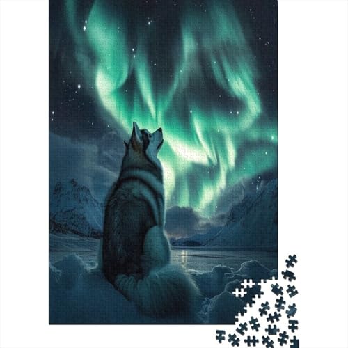 Sibirischer Husky Herausforderndes 1000-Teile-Puzzle Für Erwachsene, Puzzle Für Erwachsene, Kunsthandwerk Für Heimdekoration, Unterhaltungsspiel 1000pcs (75x50cm) von UNRXJZLVM