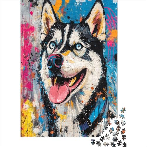 Sibirischer Husky Puzzle 1000 Teile Erwachsener Kniffel Spaß Für Die Ganze Familie - Abwechslungsreiche 1000 Puzzleteilige Motive Puzzle Erwachsene, Puzzel 1000pcs (75x50cm) von UNRXJZLVM