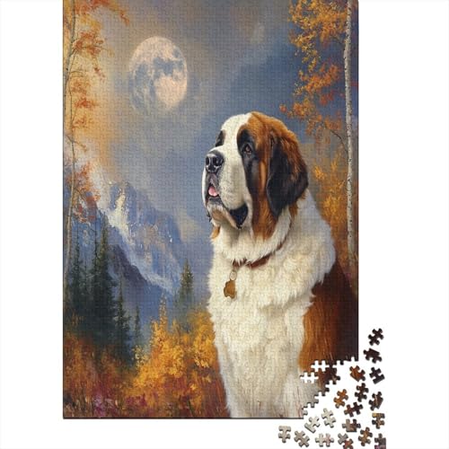 Tibetischer Mastiff 1000 Stück Puzzles Für Erwachsene Teenager Stress Abbauen Familien-Puzzlespiel Mit Poster in Voller 1000-teiliges Puzzle Lernspiel Spielzeug Geschenk 1000pcs (75x50cm) von UNRXJZLVM