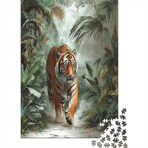 Tiger 1000 Stück Puzzles Für Erwachsene Teenager Stress Abbauen Familien-Puzzlespiel 1000-teiliges Puzzle Kinder Lernspiel Spielzeug Geschenk Puzzel 1000pcs (75x50cm) von UNRXJZLVM