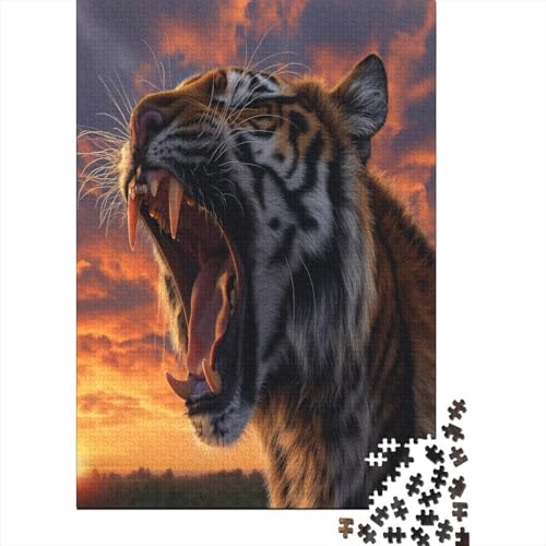 Tiger Puzzle 1000 Teile Erwachsener Kniffel Spaß Für Die Ganze Familie - Abwechslungsreiche 1000 Puzzleteilige Motive Puzzlespiel Erwachsene, Puzzel 1000pcs (75x50cm) von UNRXJZLVM