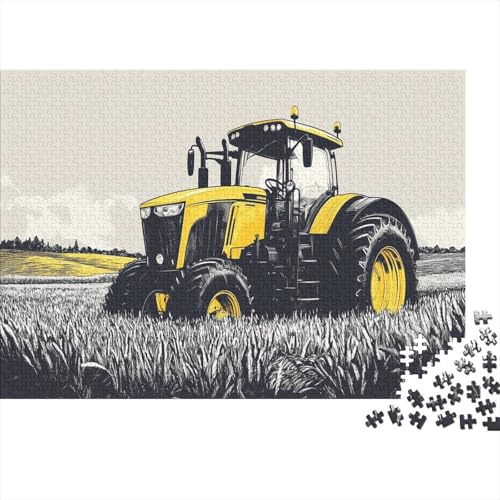 Tractor Puzzles 1000 Teile Schwer Puzzle Spielzeug Lernspiel Impossible Ink and Wash Herausforderung Spielzeug Für Erwachsene Kinder 1000pcs (75x50cm) von UNRXJZLVM