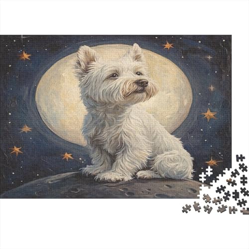 West Highland White Terrier Puzzlespiel 1000 Teile, Puzzle Erwachsene 1000 Teile, Impossible Puzzle Geschicklichkeitsspiel Für Die Ganze Familie, Puzzle Erwachsene 1000 Teile Puzzel 1000pcs (75x50cm) von UNRXJZLVM