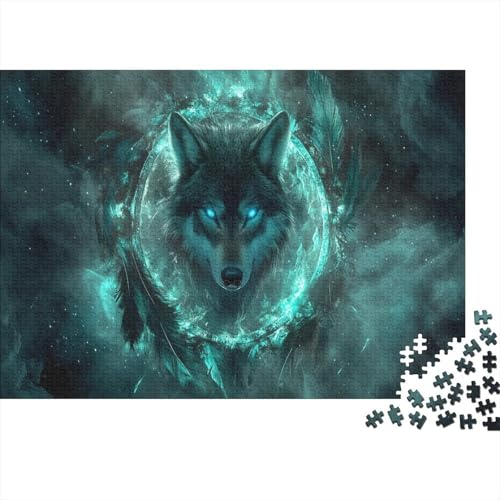 Wolf Puzzle 1000 Teile Schwer Puzzle Spielzeug Pädagogisches Spiel Impossible Herausforderungsspielzeug Für Erwachsene Und Kinder Ab 14 Jahren 1000pcs (75x50cm) von UNRXJZLVM