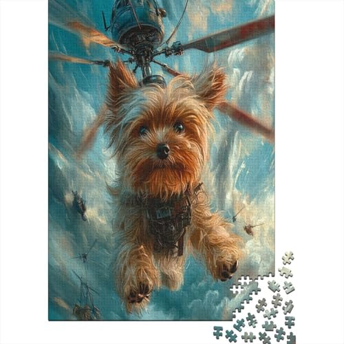 Yorkshire Terrier Klassische Puzzles Puzzles 1000 Teile Für Erwachsene Puzzle Spielzeug Puzzle Einzigartige Geschenk Puzzleteile Tierpuzzle Für Die Familienspielsammlung 1000pcs (75x50cm) von UNRXJZLVM