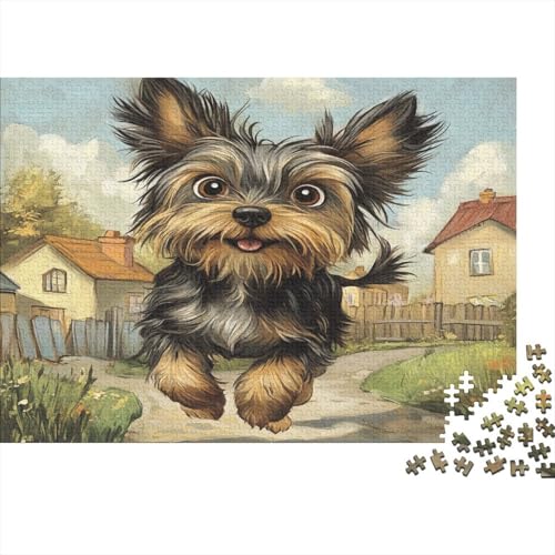 Yorkshire Terrier Puzzle 1000 Teile,Puzzlespiel Für Erwachsene,Impossible Puzzle,Puzzle Geschicklichkeitsspiel Für Die Ganze Familie, Geschenke Für Männer/Frauen Erwachsenen Puzzel 1000pcs (75x50cm) von UNRXJZLVM