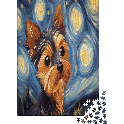 Yorkshire Terrier Puzzlespiel 1000 Teile Puzzle Für Erwachsene Und Kinder Ab 14 Jahren, Puzzle Erwachsenen Puzzlespi Puzzel 1000pcs (75x50cm) von UNRXJZLVM