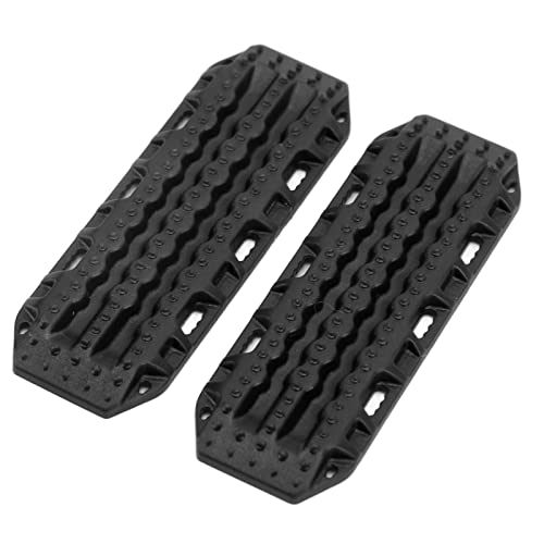 UPALDHOU 2 Stück RC Recovery Ramps Board, Kunststoff-Sandleiter-Upgrade-Teile für Axial SCX24 1/24 RC Crawler (Black) von UPALDHOU