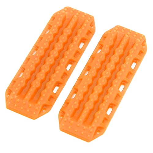 UPALDHOU 2 Stück RC Recovery Ramps Board, Kunststoff-Sandleiter-Upgrade-Teile für Axial SCX24 1/24 RC Crawler (ORANGE) von UPALDHOU