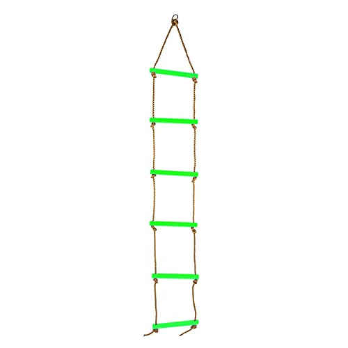 UPALDHOU 200 cm/6,56 Ft Kletterseilleiter, Kletterleiter Hängeseilleiter Zum Spielen Im Innen- und Außenbereich (Green) von UPALDHOU