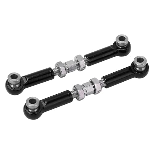 UPALDHOU 2pcs RC Lenkverbindungsstange, Aluminiumlegierung Lenkverknüpfungsarm für MJX 14210 14209 16208 16209 1/14 RC Car (Black) von UPALDHOU