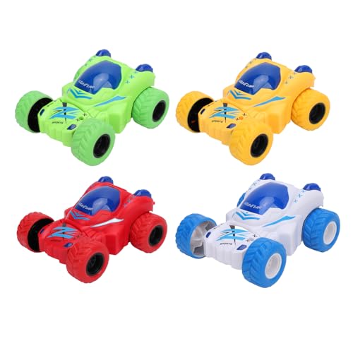 UPALDHOU 4 Stück Flip Cars, 360° Grad Stunt Car Toys Stunt Inertia Car für 3 4 5 6 Jahre Alte von UPALDHOU