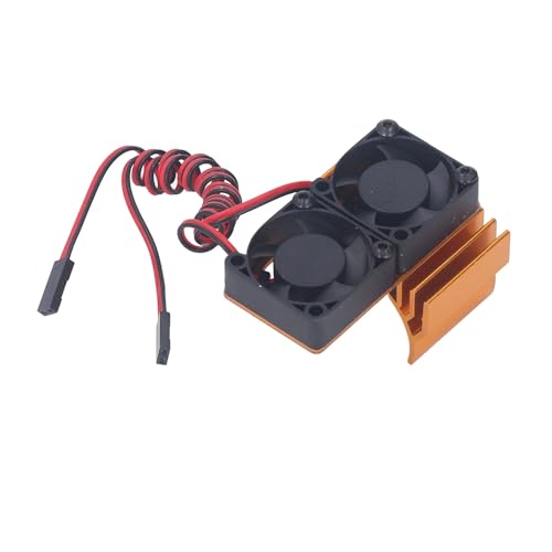 UPALDHOU DC 5V RC Kühlkörper RC Auto Lüfter RC Hochgeschwindigkeitslüfter Kühlkörper, Hochgeschwindigkeitslüfter Motor Kühlerlüfter Set RC Kühlkörper Hochgeschwindigkeitslüfter für Slash von UPALDHOU