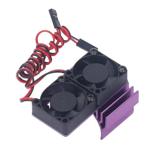 UPALDHOU DC 5V RC Kühlkörper RC Auto Lüfter RC Hochgeschwindigkeitslüfter Kühlkörper, Hochgeschwindigkeitslüfter Motor Kühlerlüfter Set RC Kühlkörper Hochgeschwindigkeitslüfter für Slash von UPALDHOU