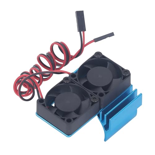 UPALDHOU DC 5V RC Kühlkörper RC Auto Lüfter RC Hochgeschwindigkeitslüfter Kühlkörper, Hochgeschwindigkeitslüfter Motor Kühlerlüfter Set RC Kühlkörper Hochgeschwindigkeitslüfter für Slash von UPALDHOU