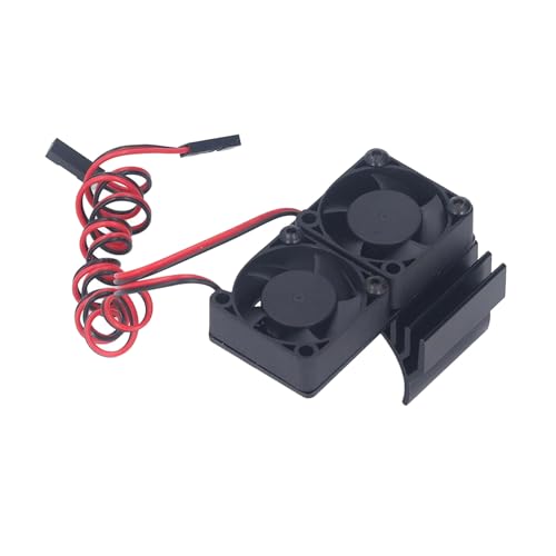 UPALDHOU DC 5V RC Kühlkörper RC Auto Lüfter RC Hochgeschwindigkeitslüfter Kühlkörper, Hochgeschwindigkeitslüfter Motor Kühlerlüfter Set RC Kühlkörper Hochgeschwindigkeitslüfter für Slash von UPALDHOU