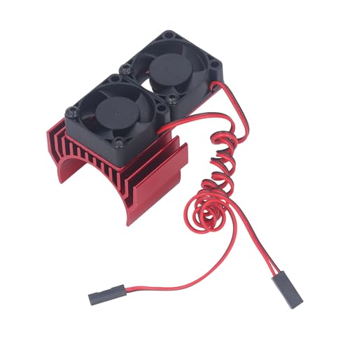 UPALDHOU DC 5V RC Kühlkörper RC Auto Lüfter RC Hochgeschwindigkeitslüfter Kühlkörper, Hochgeschwindigkeitslüfter Motor Kühlerlüfter Set RC Kühlkörper Hochgeschwindigkeitslüfter für Slash von UPALDHOU