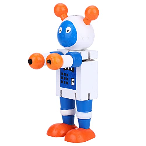 UPALDHOU Hölzernes Roboterspielzeug, Lernroboterspielzeug für, Gehirnentwicklung, Ideales für und Mädchen (White) von UPALDHOU