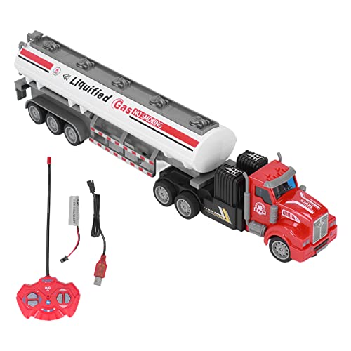 UPALDHOU RC Semi Truck, Semi Truck Toy Carrier Van Transportfahrzeug mit LED-Leuchten für und Mädchen von UPALDHOU