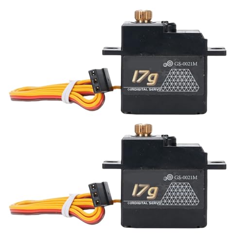 UPALDHOU RC Servo Servos Kit, 2 PCs Mini Digital 17G Metal Gear mit 25T - -Horn für RC Crawler Autos, Wasserdichtes Mini für Upgrade Projekte UPALDHOU RC Servo Servos Kit, 2 PCs Mini Digital 17G Metal Gear mit 25T - -Horn für RC Crawler Autos, Wasserdichtes Mini für Upgrade Projekte von UPALDHOU