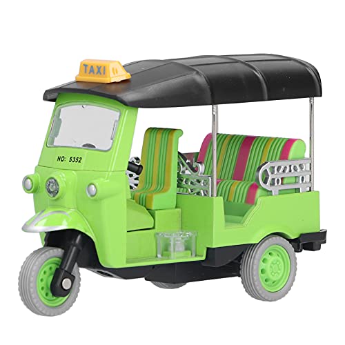 UPALDHOU Zurückziehbares Thailändisches Dreirad aus Legierung, Tuk-Tuk-Auto-Modellspielzeug, Modellspielzeug in Leuchtenden Farben für, Lebensechtes Fahrzeug-Tuk-Tuk-Auto (Green) von UPALDHOU