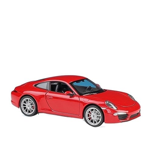 For 911 Carrera S Alloy Sportwagen Model Diecast Metal Racing Auto Model 1:24(Rot) von UPIKIT