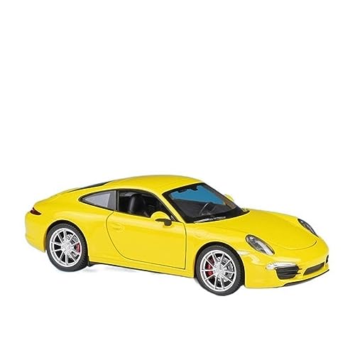 For 911 Carrera S Alloy Sportwagen Model Diecast Metal Racing Auto Model 1:24(Yellow) von UPIKIT