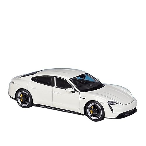 Für Taycan Turbo S Alloy Car Model Diecast Metal Sports Car Model 1:24(Weiß) von UPIKIT