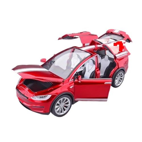 Maßstab 1:20 für Modell X Legierung Modell Auto Metall Diecast Auto Sound Und Licht(Rot) von UPIKIT