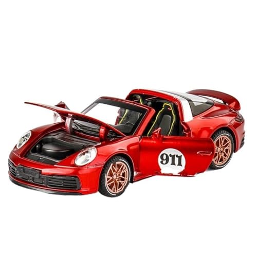 Maßstab 1:32 Für 911 Targa 4S Legierung Cabriolet Sportwagen Modell Diecast Race Modell Dekorative Ornamente(Rot) von UPIKIT