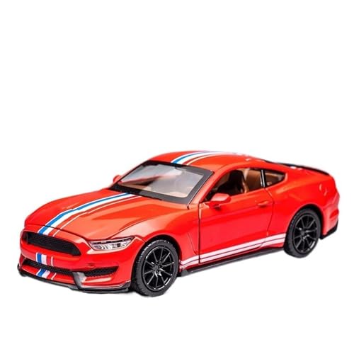 Maßstab 1:32 für Shelby GT350 Alloy Das Casting Super Car Modell Sound und Licht Pull Zurück Automodell (Rot) von UPIKIT