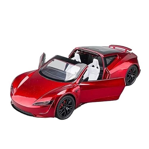 UPIKIT Für Roadster Legierung Sport Auto Modell Diecast Metall Fahrzeuge Auto Modell Sound Und Licht 1:24 Ab 14 Jahren geeignet(Red) von UPIKIT