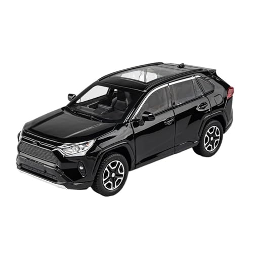 UPIKIT Maßstab 1:22 für RAV4 Metalldruckguss-Legierung Automodell mit Sound Licht Modell Auto Geburtstag Weihnachten (Black) von UPIKIT