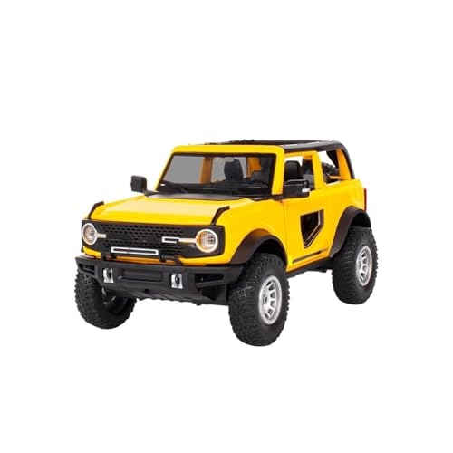 UPIKIT Maßstab 1:32 für Bronco Alloy Off-Road Car Model Diecasts Metal Vehicles Model Sound Light Pull Back Car Model (Yellow) von UPIKIT