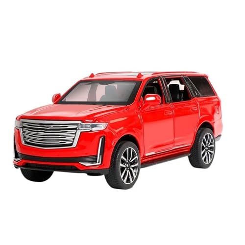 UPIKIT Maßstab 1:32 für Escalade Diecast Metal Alloy Off-road Vehicle Model Sound Light Pull Back Car Model (Red) von UPIKIT